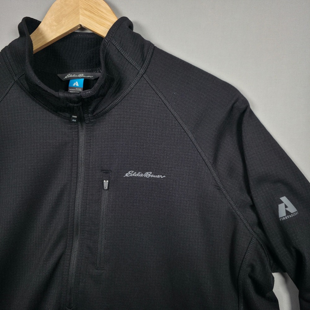 Eddie Bauer First Ascent 1/4 Zip Pullover Women TXXL Black FreeHeat Pocket